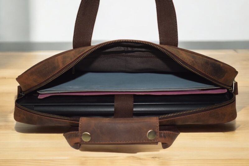 Leather Laptop Bag, Leather Messenger Bag, Mens Leather Briefcase, Gifts For Men, Leather Office Bag, Mens Shoulder Bag with Laptop sleeves