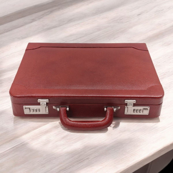 Customized Leather Briefcase For Men, Leather Attache Briefcase for Laptop and MacBook, Executive Office Handbag, Brown Briefcase for Men - Image 2