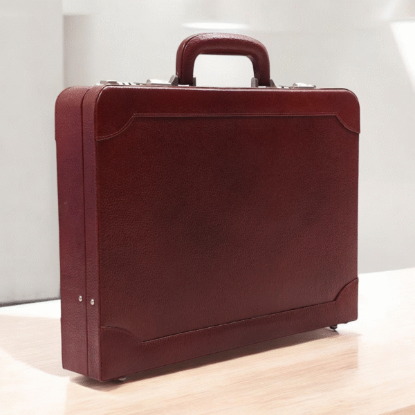 Customized Leather Briefcase For Men, Leather Attache Briefcase for Laptop and MacBook, Executive Office Handbag, Brown Briefcase for Men - Image 4
