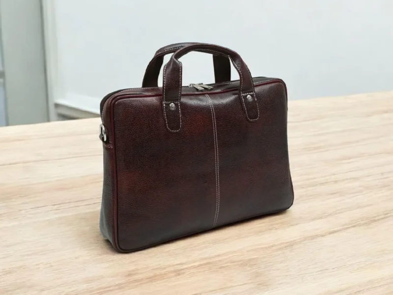 Brown Leather Laptop Bag, Men's Leather Briefcase, Genuine Leather Laptop Case, 14 inch Leather Laptop Bag, Gift For Mens, Leather Handbag