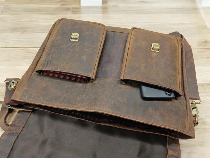 Customized Leather Messenger CrossBody Laptop Bag Office Handbag Briefcase Rustic Vintage Messenger Bag for Men Valentines Gifts for Him